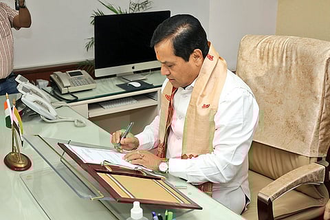 Sarbanand Sonwal takes charge